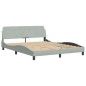 vidaXL Estructura cama con luces LED terciopelo gris claro 160x200 cm vidaXL Estructura cama con luces LED terciopelo gris claro 160x200 cm