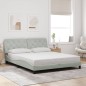 vidaXL Estructura cama con luces LED terciopelo gris claro 160x200 cm vidaXL Estructura cama con luces LED terciopelo gris claro 160x200 cm