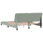 vidaXL Estructura cama con luces LED terciopelo gris claro 160x200 cm vidaXL Estructura cama con luces LED terciopelo gris claro 160x200 cm