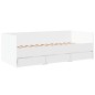 vidaXL Tumbona con cajones madera de ingeniería blanco 90x200 cm vidaXL Tumbona con cajones madera de ingeniería blanco 90x200 cm