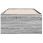 vidaXL Tumbona con cajones madera ingeniería gris Sonoma 90x200 cm