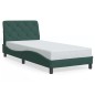 vidaXL Estructura cama con cabecero terciopelo verde oscuro 90x200 cm