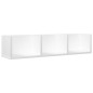 vidaXL Mueble de pared madera de ingeniería blanco 75x18x16,5 cm