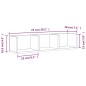 vidaXL Mueble de pared madera de ingeniería blanco 75x18x16,5 cm