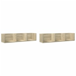 vidaXL Muebles de pared 2 uds madera de ingeniería roble Sonoma
