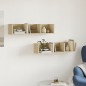 vidaXL Muebles de pared 2 uds madera de ingeniería roble Sonoma vidaXL Muebles de pared 2 uds madera de ingeniería roble Sonoma