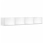 vidaXL Mueble de pared madera de ingeniería blanco 99x18x16,5 cm