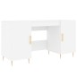 vidaXL Escritorio madera de ingeniería blanco 140x50x75 cm vidaXL Escritorio madera de ingeniería blanco 140x50x75 cm