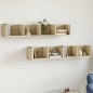 vidaXL Armarios de pared 2 uds madera ingeniería roble Sonoma vidaXL Armarios de pared 2 uds madera ingeniería roble Sonoma