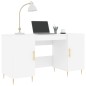 vidaXL Escritorio madera de ingeniería blanco 140x50x75 cm vidaXL Escritorio madera de ingeniería blanco 140x50x75 cm