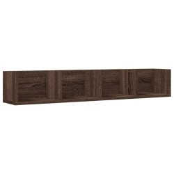vidaXL Mueble de pared madera de ingeniería marrón roble 99x18x16,5 cm