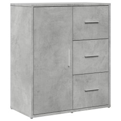 vidaXL Aparador de madera de ingeniería gris hormigón 60x31x70 cm
