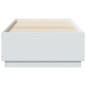 vidaXL Estructura de cama con LED madera ingeniería blanco 90x190 cm