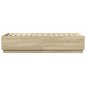 vidaXL Estructura cama con luces LED madera roble Sonoma 90x190 cm