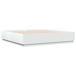vidaXL Estructura de cama madera de ingeniería blanca 180x200 cm