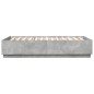 vidaXL Estructura de cama madera de ingeniería gris hormigón 120x200cm vidaXL Estructura de cama madera de ingeniería gris hormigón 120x200cm