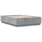 vidaXL Estructura de cama madera de ingeniería gris hormigón 140x190cm vidaXL Estructura de cama madera de ingeniería gris hormigón 140x190cm