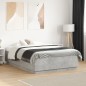 vidaXL Estructura de cama madera de ingeniería gris hormigón 140x190cm vidaXL Estructura de cama madera de ingeniería gris hormigón 140x190cm