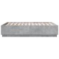 vidaXL Estructura de cama madera de ingeniería gris hormigón 140x190cm vidaXL Estructura de cama madera de ingeniería gris hormigón 140x190cm