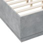 vidaXL Estructura de cama madera de ingeniería gris hormigón 140x190cm vidaXL Estructura de cama madera de ingeniería gris hormigón 140x190cm
