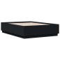 vidaXL Estructura de cama madera de ingeniería negra 140x190 cm vidaXL Estructura de cama madera de ingeniería negra 140x190 cm