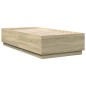 vidaXL Estructura cama con luces LED madera roble Sonoma 75x190 cm vidaXL Estructura cama con luces LED madera roble Sonoma 75x190 cm