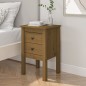 vidaXL Mesita de noche madera maciza de pino marrón miel 40x35x61,5 cm vidaXL Mesita de noche madera maciza de pino marrón miel 40x35x61,5 cm