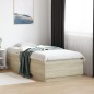 vidaXL Estructura cama con luces LED madera roble Sonoma 75x190 cm vidaXL Estructura cama con luces LED madera roble Sonoma 75x190 cm