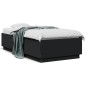 vidaXL Estructura de cama madera de ingeniería negra 75x190 cm