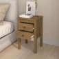 vidaXL Mesita de noche madera maciza de pino marrón miel 40x35x61,5 cm vidaXL Mesita de noche madera maciza de pino marrón miel 40x35x61,5 cm