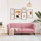 vidaXL Sofá de 2 plazas terciopelo rosa vidaXL Sofá de 2 plazas terciopelo rosa