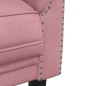 vidaXL Sofá de 2 plazas terciopelo rosa vidaXL Sofá de 2 plazas terciopelo rosa