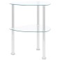 vidaXL Mesa auxiliar de ordenador vidrio transparente 38x38x50 cm vidaXL Mesa auxiliar de ordenador vidrio transparente 38x38x50 cm