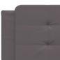 vidaXL Estructura cama con luces LED cuero sintético gris 200x200 cm