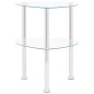 vidaXL Mesa auxiliar de ordenador vidrio transparente 38x38x50 cm vidaXL Mesa auxiliar de ordenador vidrio transparente 38x38x50 cm