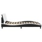 vidaXL Estructura de cama con luz LED cuero PE negro blanco 160x200 cm vidaXL Estructura de cama con luz LED cuero PE negro blanco 160x200 cm