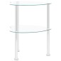 vidaXL Mesa auxiliar de ordenador vidrio transparente 38x38x50 cm vidaXL Mesa auxiliar de ordenador vidrio transparente 38x38x50 cm