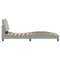 vidaXL Estructura de cama con cabecero terciopelo gris claro 80x200 cm