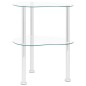 vidaXL Mesa auxiliar de ordenador vidrio transparente 38x38x50 cm vidaXL Mesa auxiliar de ordenador vidrio transparente 38x38x50 cm