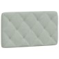 vidaXL Estructura de cama con cabecero terciopelo gris claro 80x200 cm
