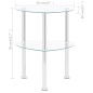 vidaXL Mesa auxiliar de ordenador vidrio transparente 38x38x50 cm vidaXL Mesa auxiliar de ordenador vidrio transparente 38x38x50 cm