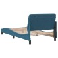 vidaXL Estructura de cama con cabecero terciopelo azul 100x200 cm vidaXL Estructura de cama con cabecero terciopelo azul 100x200 cm