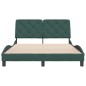 vidaXL Estructura cama con cabecero terciopelo verde oscuro 120x200 cm vidaXL Estructura cama con cabecero terciopelo verde oscuro 120x200 cm