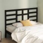 vidaXL Cabecero de cama madera maciza de pino negro 126x4x104 cm