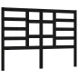 vidaXL Cabecero de cama madera maciza de pino negro 126x4x104 cm