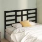 vidaXL Cabecero de cama madera maciza de pino negro 126x4x104 cm