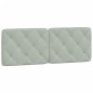 vidaXL Estructura de cama con cabecero terciopelo gris claro 140x190cm vidaXL Estructura de cama con cabecero terciopelo gris claro 140x190cm