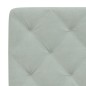 vidaXL Estructura de cama con cabecero terciopelo gris claro 140x190cm vidaXL Estructura de cama con cabecero terciopelo gris claro 140x190cm