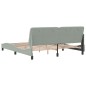 vidaXL Estructura de cama con cabecero terciopelo gris claro 180x200cm