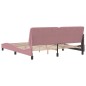 vidaXL Estructura de cama con cabecero de terciopelo rosa 180x200 cm vidaXL Estructura de cama con cabecero de terciopelo rosa 180x200 cm